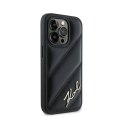 Karl Lagerfeld Diagonal Quilted Script - Case for iPhone 13 Pro Max (Black)