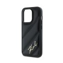 Karl Lagerfeld Diagonal Quilted Script - Case for iPhone 13 Pro Max (Black)