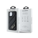 Karl Lagerfeld Diagonal Quilted Script - Case for iPhone 15 Plus / 14 Plus (Black)