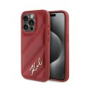 Karl Lagerfeld Diagonal Quilted Script - Case for iPhone 15 Pro Max (Red)