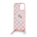 Karl Lagerfeld IML Crossbody Monogram Karl & Choupette Head MagSafe - Case for iPhone 15 / 14 / 13 (Pink)