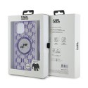 Karl Lagerfeld IML Crossbody Monogram Karl & Choupette Head MagSafe - Case for iPhone 15 / 14 / 13 (Purple)