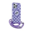 Karl Lagerfeld IML Crossbody Monogram Karl & Choupette Head MagSafe - Case for iPhone 15 Pro Max (Purple)