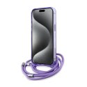 Karl Lagerfeld IML Crossbody Monogram Karl & Choupette Head MagSafe - Case for iPhone 15 Pro Max (Purple)