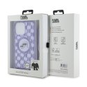 Karl Lagerfeld IML Crossbody Monogram Karl & Choupette Head MagSafe - Case for iPhone 15 Pro Max (Purple)