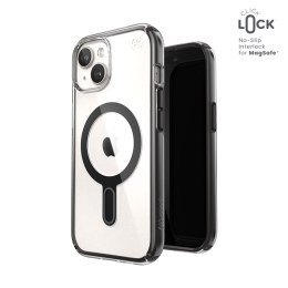 Speck Presidio Perfect-Clear ClickLock & Magsafe - Case for iPhone 15 / iPhone 14 / iPhone 13 (Clear / Frosted Black / Slate Gre