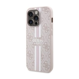 Guess 4G Printed Stripes MagSafe - iPhone 15 Pro Case (pink)