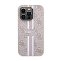 Guess 4G Printed Stripes MagSafe - iPhone 15 Pro Case (pink)