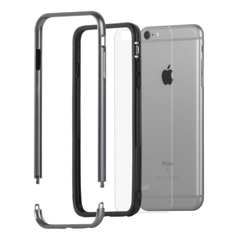 Moshi iGlaze Luxe - Metal Bumper Case for iPhone 6s Plus / iPhone 6 Plus (Titanium Gray)