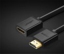 Kabel Ugreen HD107 10142 HDMI (męski) - HDMI (żeński) 4K 2m - czarny