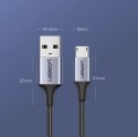 Kabel Ugreen US290 60146 USB-A / micro USB 2.4A 1m - szary