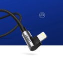 Kabel Ugreen US299 60521 kątowy Lightning / USB-A MFi 2.4A 1m - czarny