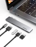 HUB Ugreen 60559 2x USB-C / USB-C PD (Thunderbolt 3, 100W, 4K 60 Hz, 10 Gbps) / HDMI 4K 30 Hz / 3x USB 3.0 do MacBook Pro / Air 