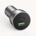 Ugreen ładowarka samochodowa USB / USB Typ C Quick Charge 3.0 Power Delivery 36 W 3 A szary (CD213 60980)