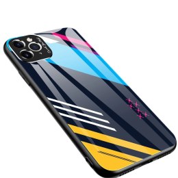 Color Glass Case etui pokrowiec nakładka ze szkła hartowanego z osłoną na aparat iPhone 11 Pro Max pattern 2