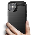 Carbon Case elastyczne etui pokrowiec iPhone 12 Pro Max czarny