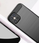 Carbon Case elastyczne etui pokrowiec iPhone 12 Pro Max czarny