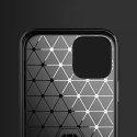 Carbon Case elastyczne etui pokrowiec iPhone 12 Pro Max czarny