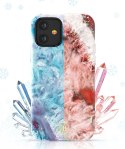 Kingxbar Agate Series eleganckie etui pokrowiec z nadrukiem agat iPhone 12 mini zielony