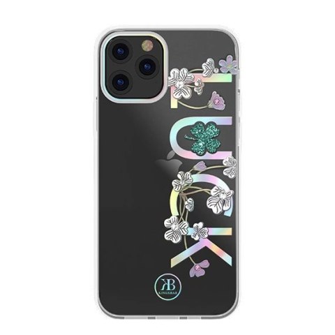 Kingxbar Lucky Series etui ozdobione oryginalnymi Kryształami Swarovskiego iPhone 12 mini przezroczysty (Luck)