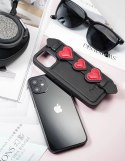 Kingxbar Sweet Series żelowe etui ozdobione oryginalnymi Kryształami Swarovskiego z podstawką iPhone 12 Pro / iPhone 12 niebiesk