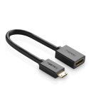 Ugreen kabel adapter przejściówka HDMI (żeński) - mini HDMI (męski) 4K 60 Hz Ethernet HEC ARC audio 32 kanały 22 cm czarny (2013