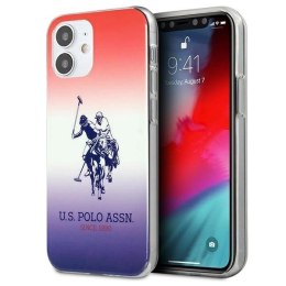 Etui U.S. Polo Assn. Gradient Pattern Collection na iPhone 12 mini - czerwono-niebieskie