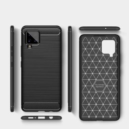 Carbon Case elastyczne etui pokrowiec Samsung Galaxy A42 5G niebieski