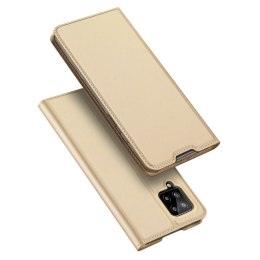 DUX DUCIS Skin Pro kabura etui pokrowiec z klapką Samsung Galaxy A42 5G złoty