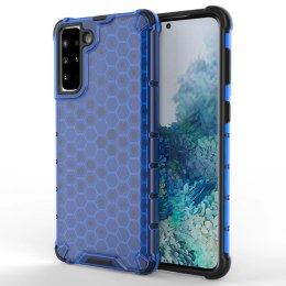 Honeycomb etui pancerny pokrowiec z żelową ramką Samsung Galaxy S21+ 5G (S21 Plus 5G) niebieski