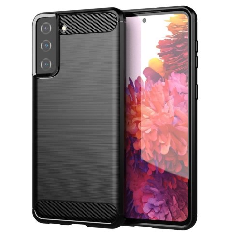 Carbon Case elastyczne etui pokrowiec Samsung Galaxy S21+ 5G (S21 Plus 5G) czarny