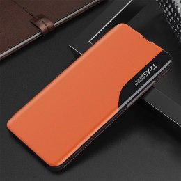 Eco Leather View Case elegancki futerał etui z klapką i funkcją podstawki Samsung Galaxy A72 4G pomarańczowy