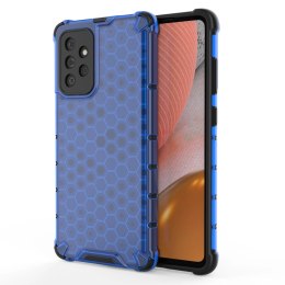 Honeycomb etui pancerny pokrowiec z żelową ramką Samsung Galaxy A72 4G niebieski