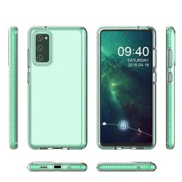 Spring Case pokrowiec żelowe etui z kolorową ramką do Samsung Galaxy S21 Ultra 5G czarny