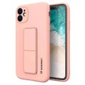 Wozinsky Kickstand Case silikonowe etui z podstawką iPhone 11 Pro Max różowe