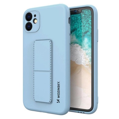 Wozinsky Kickstand Case silikonowe etui z podstawką iPhone 11 Pro jasnoniebieskie