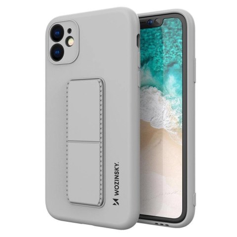 Wozinsky Kickstand Case silikonowe etui z podstawką iPhone 11 Pro szare