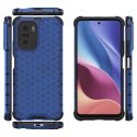 Honeycomb etui pancerny pokrowiec z żelową ramką Xiaomi Redmi K40 Pro+ / K40 Pro / K40 / Poco F3 niebieski