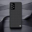 Nillkin Textured Case wytrzymałe wzmocnione etui z żelową ramką i nylonem na tyle Samsung Galaxy A72 4G czarny