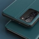 Eco Leather View Case elegancki futerał etui z klapką i funkcją podstawki Xiaomi Redmi K40 Pro+ / K40 Pro / K40 / Poco F3 czerwo