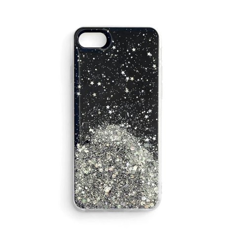 Wozinsky Star Glitter błyszczące etui pokrowiec z brokatem Samsung Galaxy A72 4G czarny