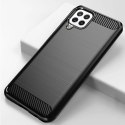 Carbon Case elastyczne etui pokrowiec Samsung Galaxy A22 4G czarny