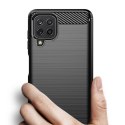 Carbon Case elastyczne etui pokrowiec Samsung Galaxy A22 4G czarny