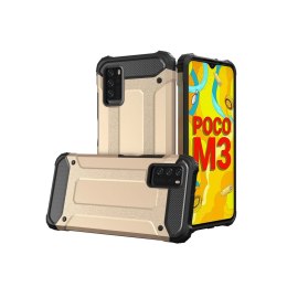 Hybrid Armor pancerne hybrydowe etui pokrowiec Xiaomi Redmi Note 10 5G / Poco M3 Pro złoty