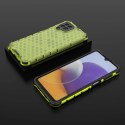 Honeycomb etui pancerny pokrowiec z żelową ramką Samsung Galaxy A22 4G zielony