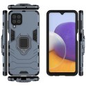 Ring Armor pancerne hybrydowe etui pokrowiec + magnetyczny uchwyt Samsung Galaxy A22 4G niebieski