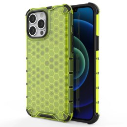 Honeycomb etui pancerny pokrowiec z żelową ramką iPhone 13 Pro Max zielony