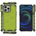 Honeycomb etui pancerny pokrowiec z żelową ramką iPhone 13 Pro Max zielony