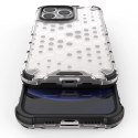 Honeycomb etui pancerny pokrowiec z żelową ramką iPhone 13 Pro czerwony