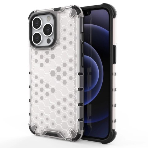 Honeycomb etui pancerny pokrowiec z żelową ramką iPhone 13 Pro przezroczysty